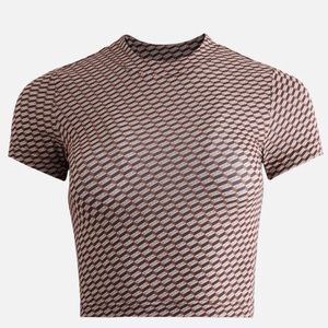 Kith Women Mulberry Sheer Monogram Tee in Color-Canvas Size Small